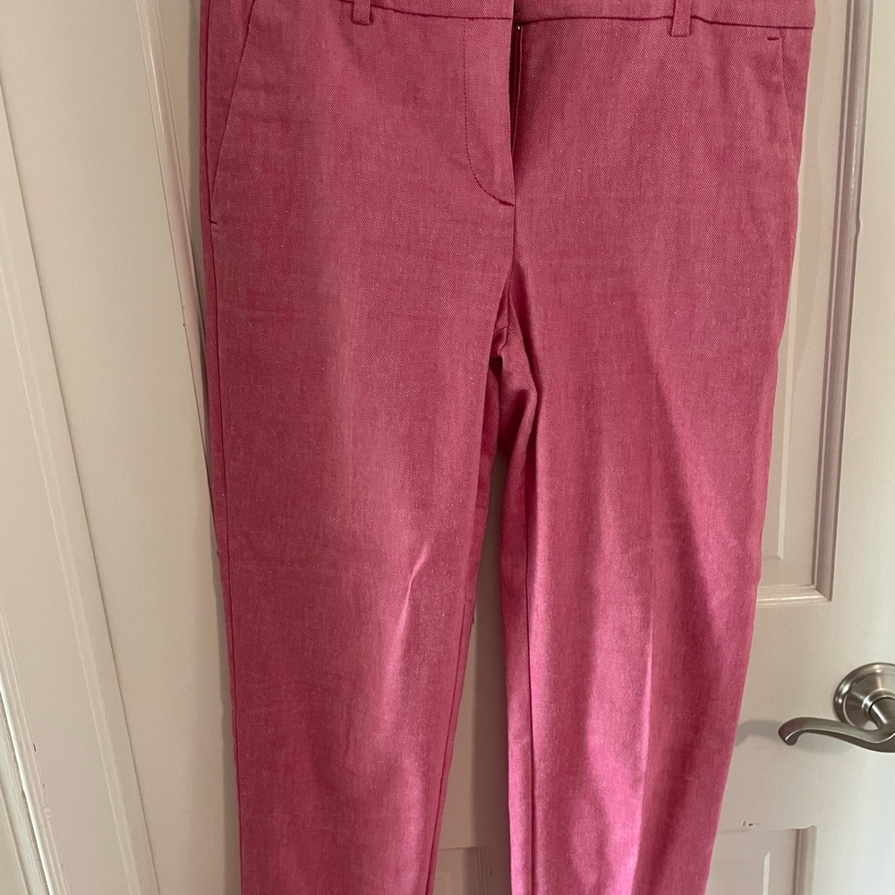 LOFT Pink Ankle Cropped Pants